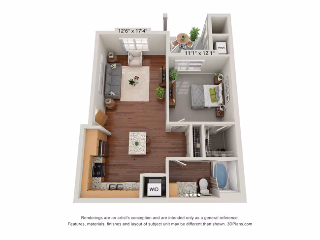 One Bedroom - B 4204 floor plan